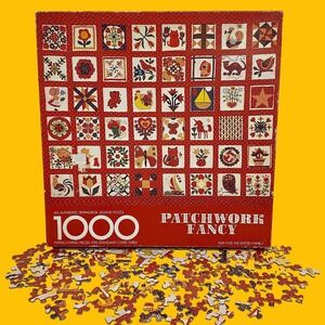 Springbok | Patchwork Fancy | 1000 Piece Jigsaw Puzzle | Vintage 1981 Quilt Art